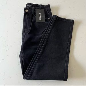 Black High Waisted Mom Jeans